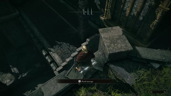 What to do after Godrick in Elden Ring: Drop down onto this rooftop.