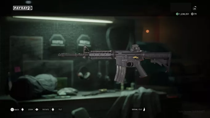 A weapon charm in PAYDAY 3