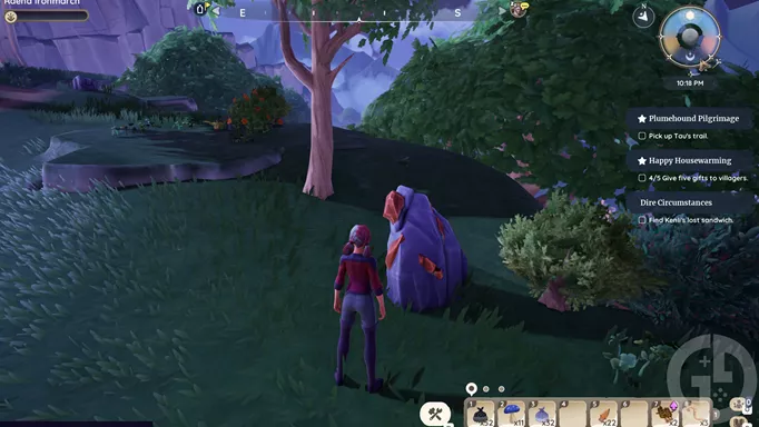 In-game screenshot of a Copper Node, where you can get Silver Ore in Palia