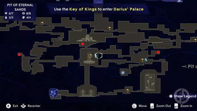 Pit of Eternal Sands Spirited Sand Jar map locations in Prince of Persia: The Lost Crown