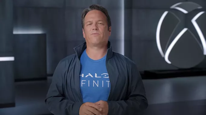 Phil Spencer speaking at the reveal of Halo Infinite.