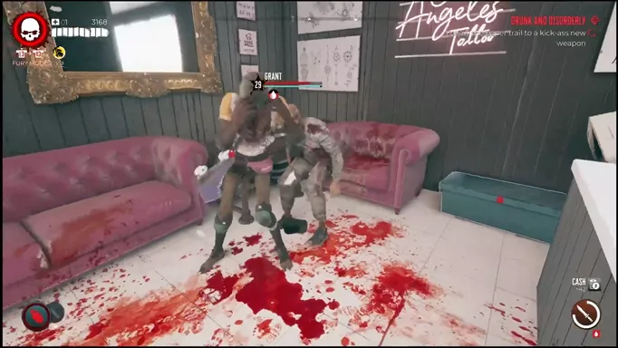 an image of Dead Island 2 gameplay showing the zombie called Grant