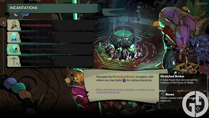 Image of the Summoning of Mercantile Fortune Incantation in Hades 2