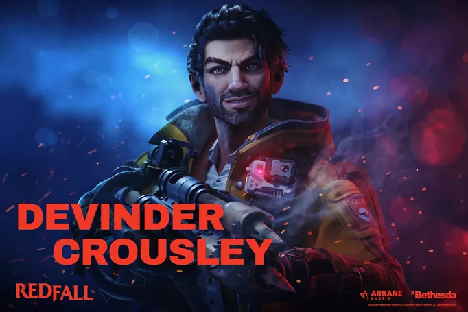 Key art of Devinder Crousley, a playable character in Redfall