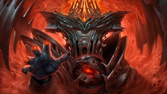 Sauron The Lidless Eye artwork in Magic the Gathering Lord of the Rings
