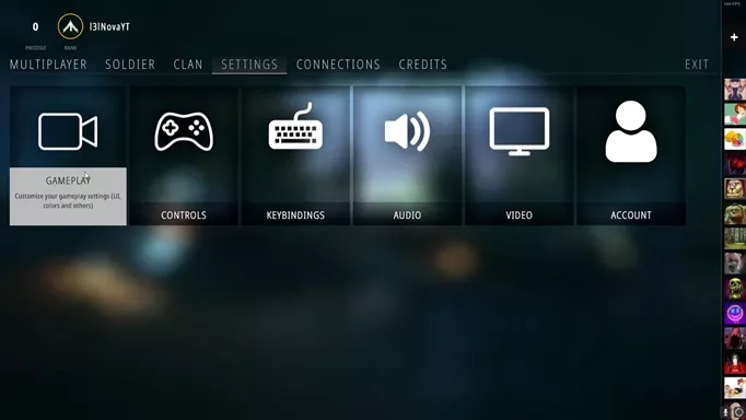 an image of the BattleBit Remastered settings menu