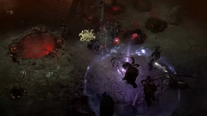 A player clearing out pit of the artificer in Diablo 4