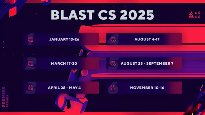 BLAST CS Schedule for 2025