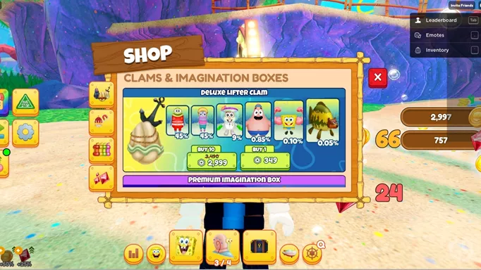 The shop in SpongeBob Simulator, which has no codes at the moment