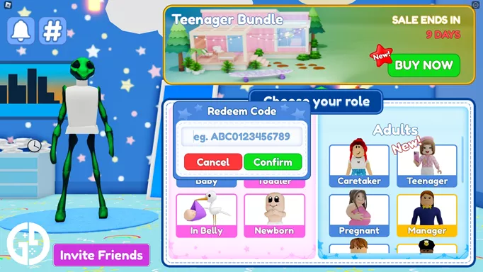 The interface for redeeming Twilight Daycare codes.