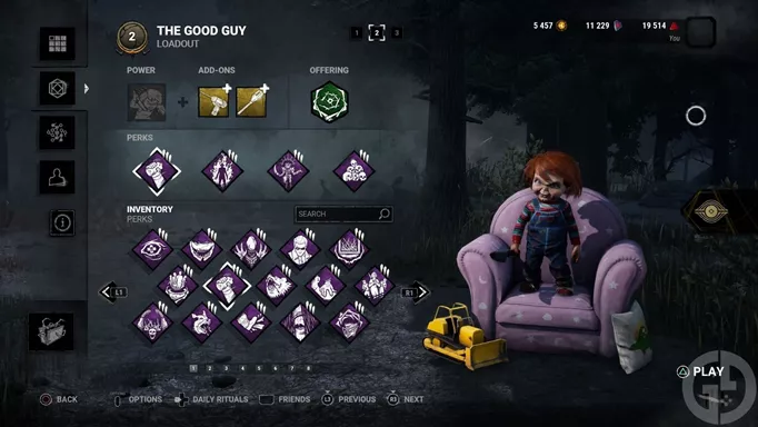 The Finish the Gens builds for Chucky in Dead by Daylight