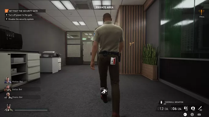 A red keycard on a guard's belt in PAYDAY 3