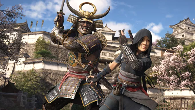 Yasuke and Naoe in Assassin's Creed Shadows standing side by side