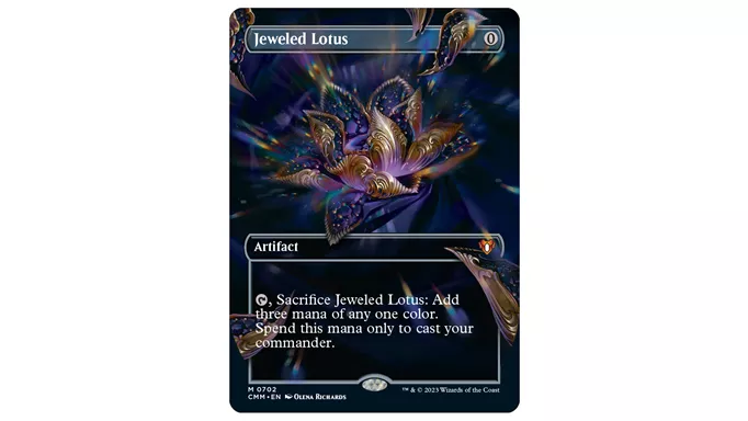 Magic the Gathering Jeweled Lotus Borderless Frame Break Card Commander Masters