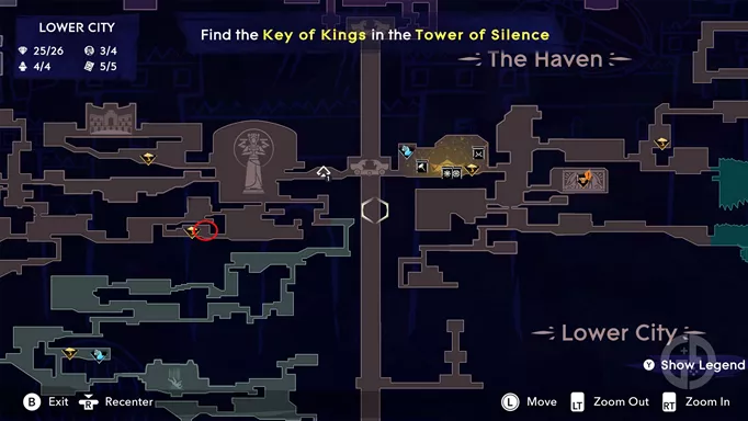 Radiant skin map location in Prince of Persia: The Lost Crown