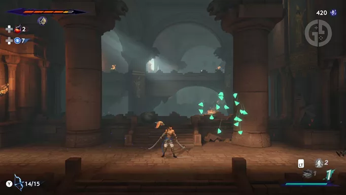 killing an enemy for Time Crystals in Prince of Persia: The Lost Crown