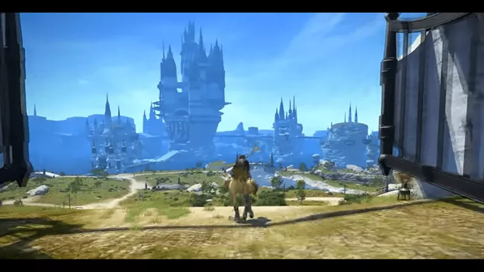 Chocobo on the outskirts of a city in FFXIV