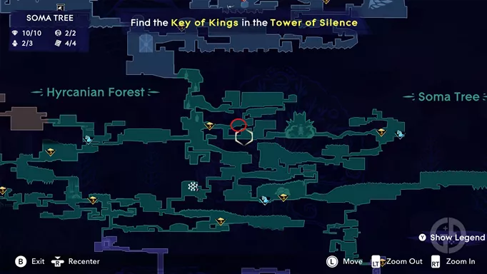 Soma Tree map location in Prince of Persia: The Lost Crown