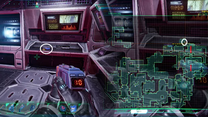 System Shock: Where to get the Medical Armory code