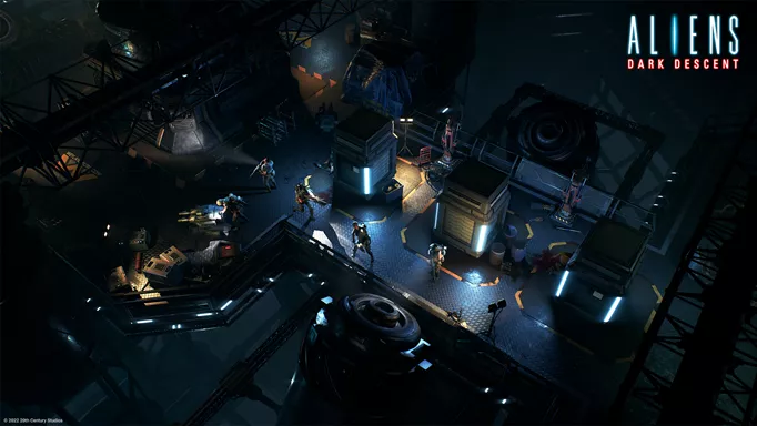 a promotional image of Aliens Dark Descent gameplay