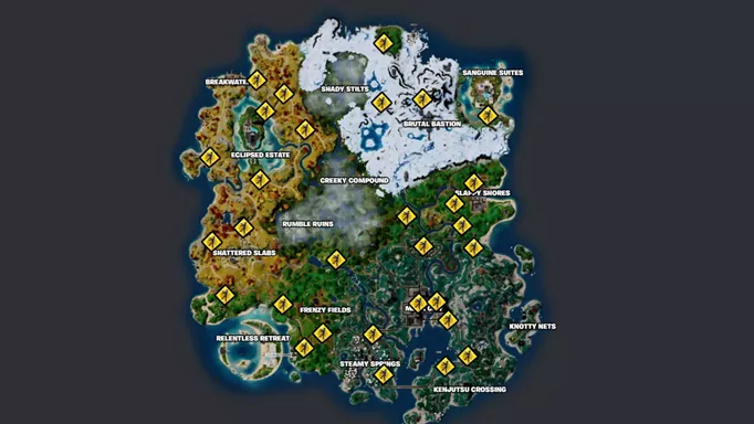 All Zombie Road Signs Locations in Fortnite