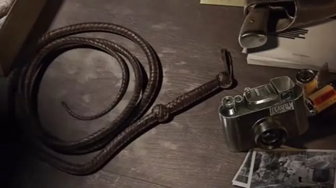 Indiana Jones' whip sat atop a table in the teaser for Indiana Jones and the Great Circle.