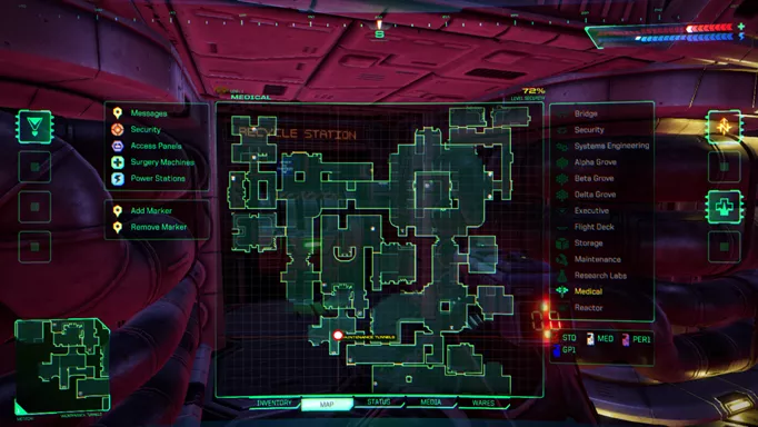 System Shock recycle machine location