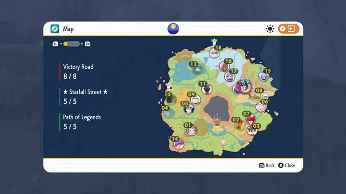 Tagtree Thicket on the map in Pokemon Scarlet and Violet