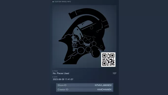 Image of a Kojima Productions decal in Armored Core 6