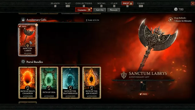 an image showing how to claim Diablo 4 anniversary gifts