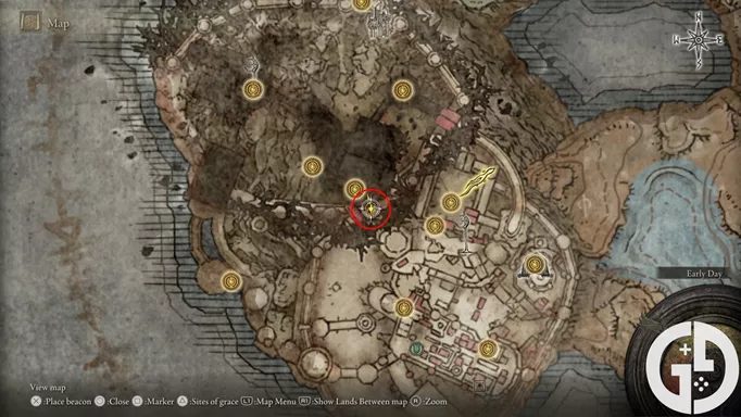 Map showing the end of the Enir Ilim hidden path in Elden Ring Shadow of the Erdtree