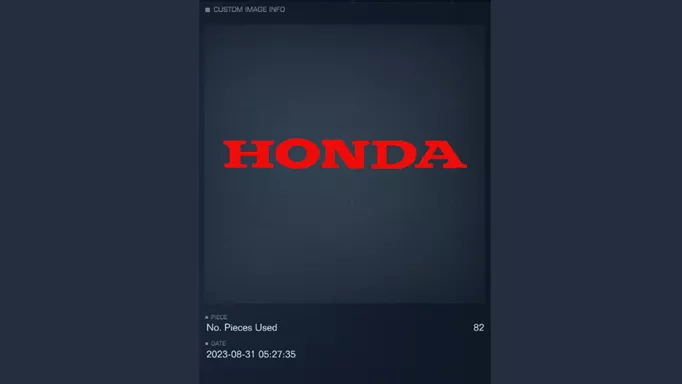 Image of a Honda logo decal in Armored Core 6