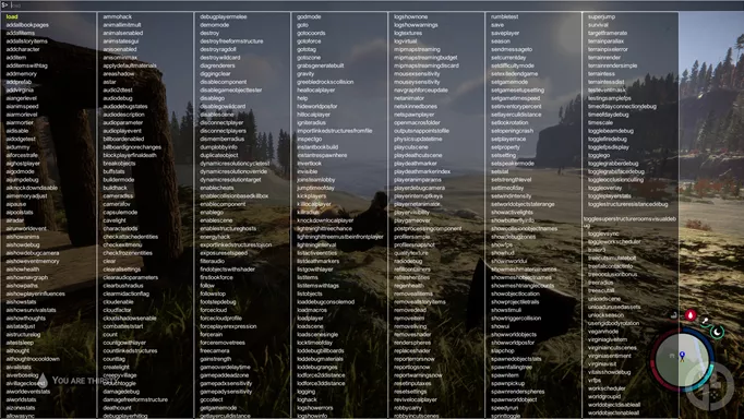 Sons of the Forest debug commands list