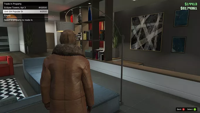 Image of a character in a property in GTA Online