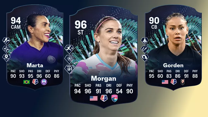 Image of the NWSL TOTS squad in EA FC 24