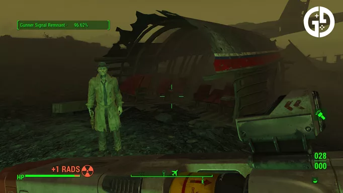 The crashed plane in Fallout 4.