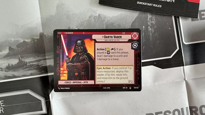 Darth Vader in Star Wars Unlimited