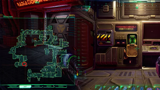 System Shock radiation shield controls: where to use Isotope X-22