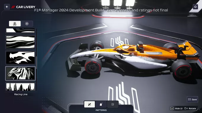 Creating a team livery in F1 Manager 2024
