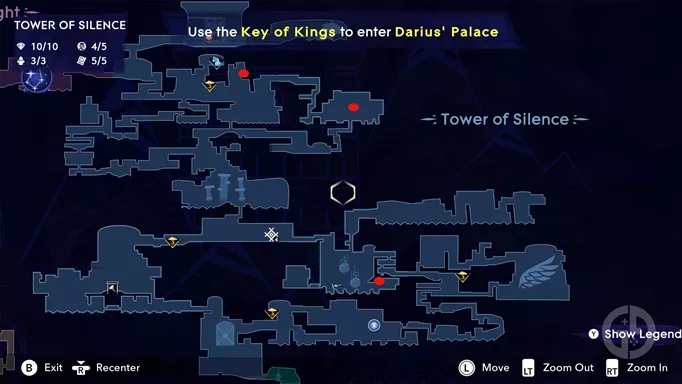 Tower of Silence Spirited Sand Jar map locations in Prince of Persia: The Lost Crown