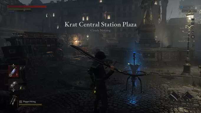 The Krat Central Station Plaza Stargazer, which you can use for farming Ergo in Lies of P
