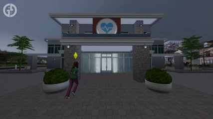 The Sims 4 Hospital Sim Running