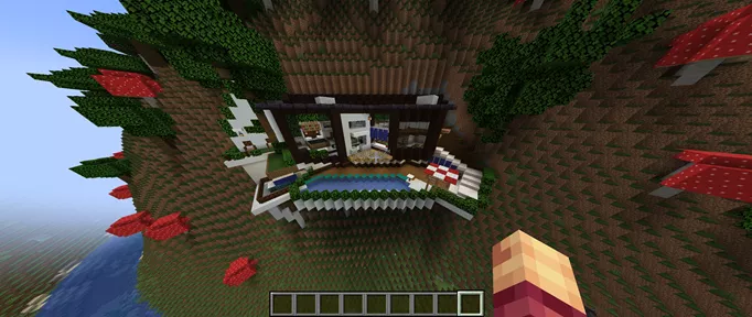 Minecraft mountain house