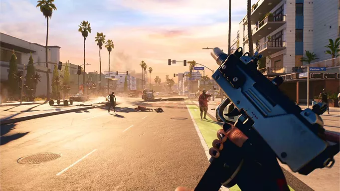 a screenshot of Dead Island 2 gun reloading