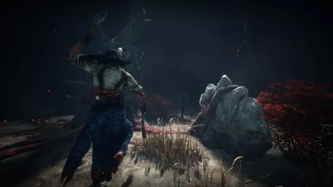 The Huntress throws a hatches in Dead by Daylight Lights Out