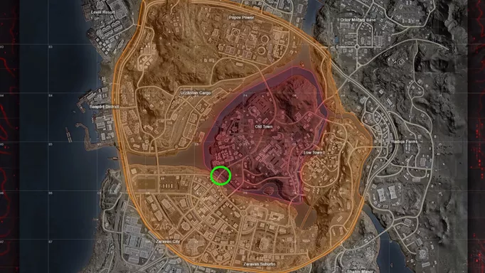 A map with Megabomb locations in MW3 Zombies