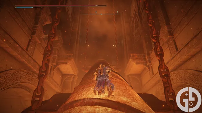 Image of a lava-based dungeon in Elden Ring Shadow of the Erdtree