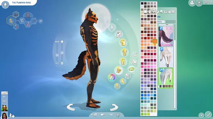 colour swatch options for werewolf tails via simono cc