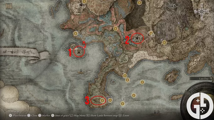 Image showing Charo's Hidden Grave key points of interest in Elden Ring Shadow of the Erdtree