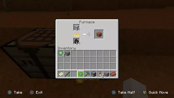 The recipe on how to make Terracotta in Minecraft.